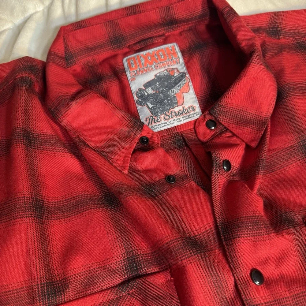 Dixxon Flannel Shirt Mens 5XL Big Tall Plaid The‎ Stroker Long Sleeve Pearl Snap